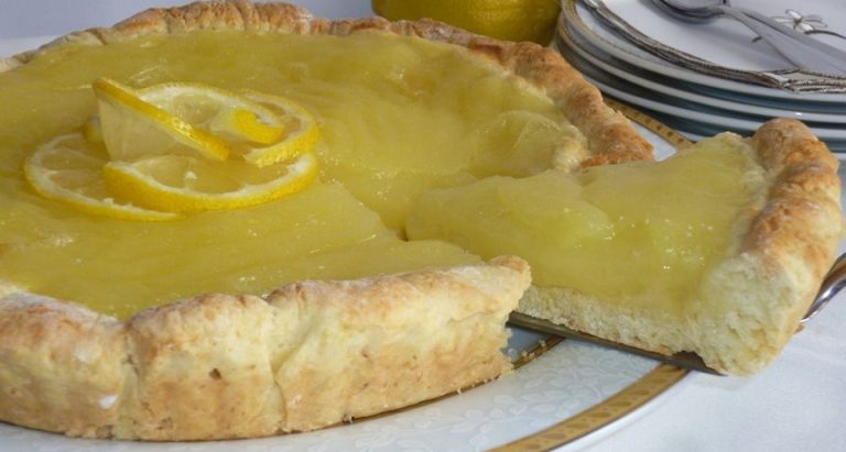2923 Рецепт Лимонний пиріг з лимонним кремом